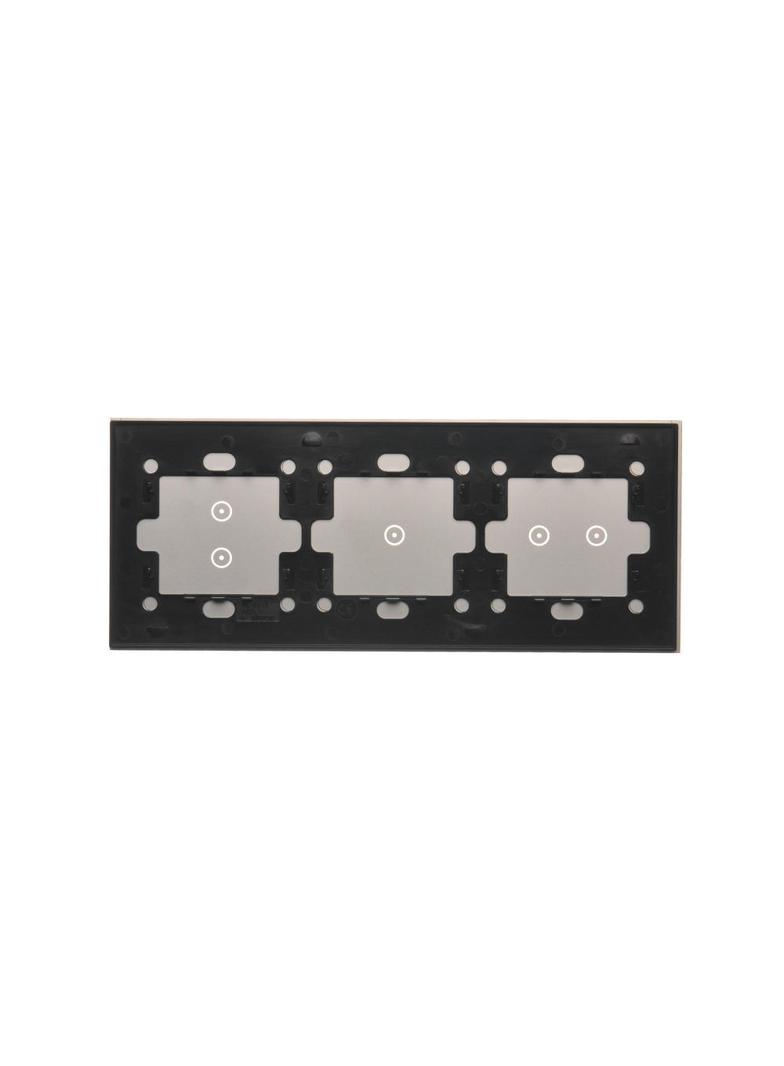 Simon 54 Touch Panel dotykowy S54 Touch 3 moduły 2 pola dotykowe poziome + 1 pole dotykowe + 2 pola dotykowe pionowe srebrna mgła DSTR3213/71 KONTAKT