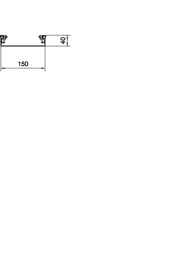 tehalit.AK Podstawa kanału napodł 2-str skos pokrywy 150x40mm stal AKU1500402 HAGER