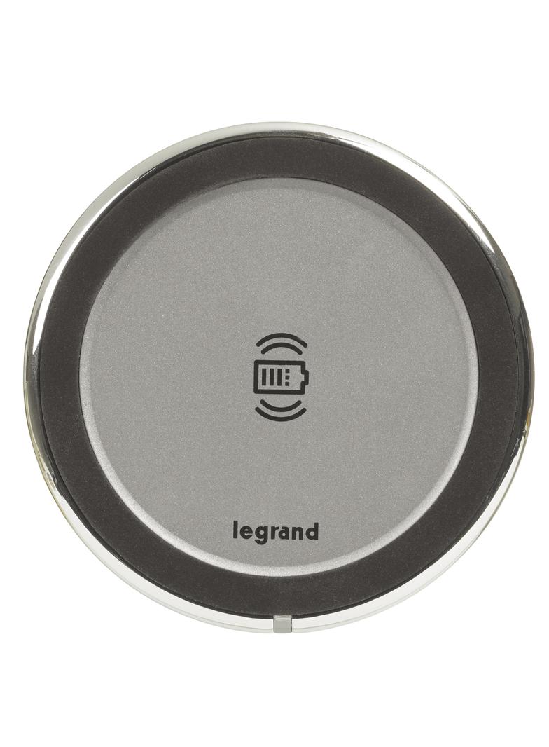 INCARA: DISQ 80 - ZESTAW: ZASILACZ + ŁADOWARKA INDUKCYJNA-1X15W - 2,5 M-ALUMINIUM, Legrand