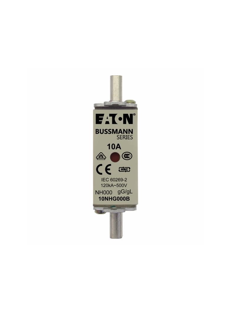 NH FUSE 10A 500V GG/GL SIZE 000 Wkładka NH000 10A 500V GL/GG podwójny wskaźnik 10NHG000B EATON