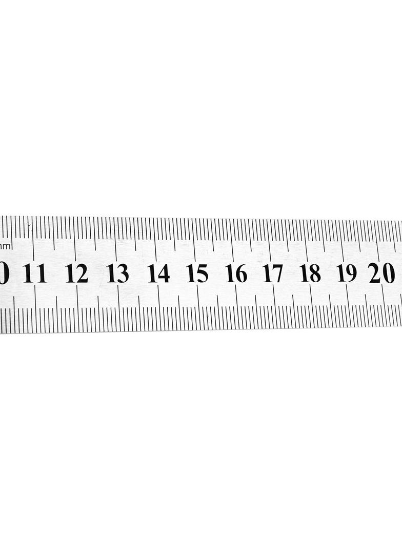 Przymiar liniowy 50 cm, stal nierdzewna