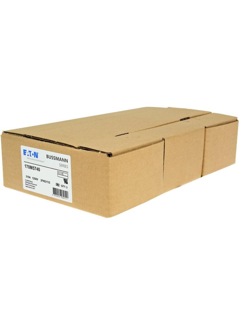 FUSE 315A 1250V 2FKE/115 AR CU Wkładka szybka 315A AC 1250V rozmiar 2 61x77x160 mm aR IEC, 170M5740