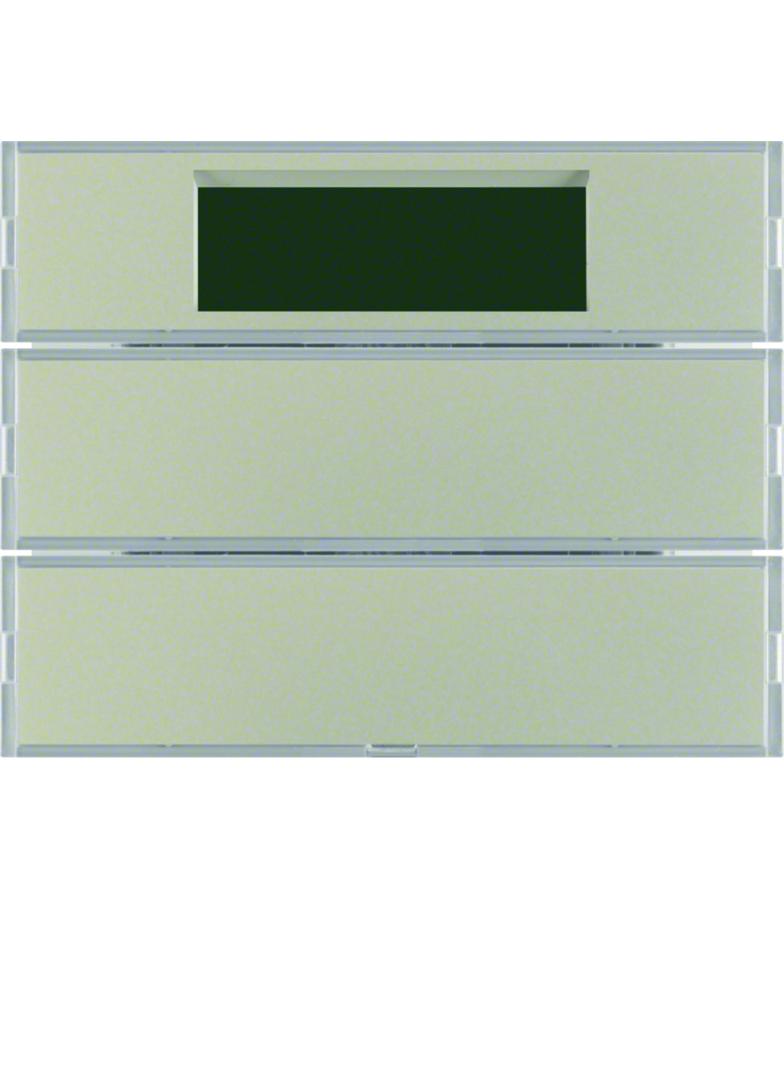 BERKER KNX system K.5 Przycisk podwójny z regulatorem temperatury i wyświetlaczem stal szlachetna 75
