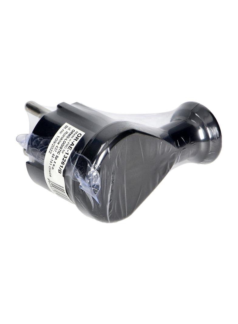 Wtyczka kątowa 2P+Z, Uni-Schuko, czarna OR-AE-13261/B ORNO