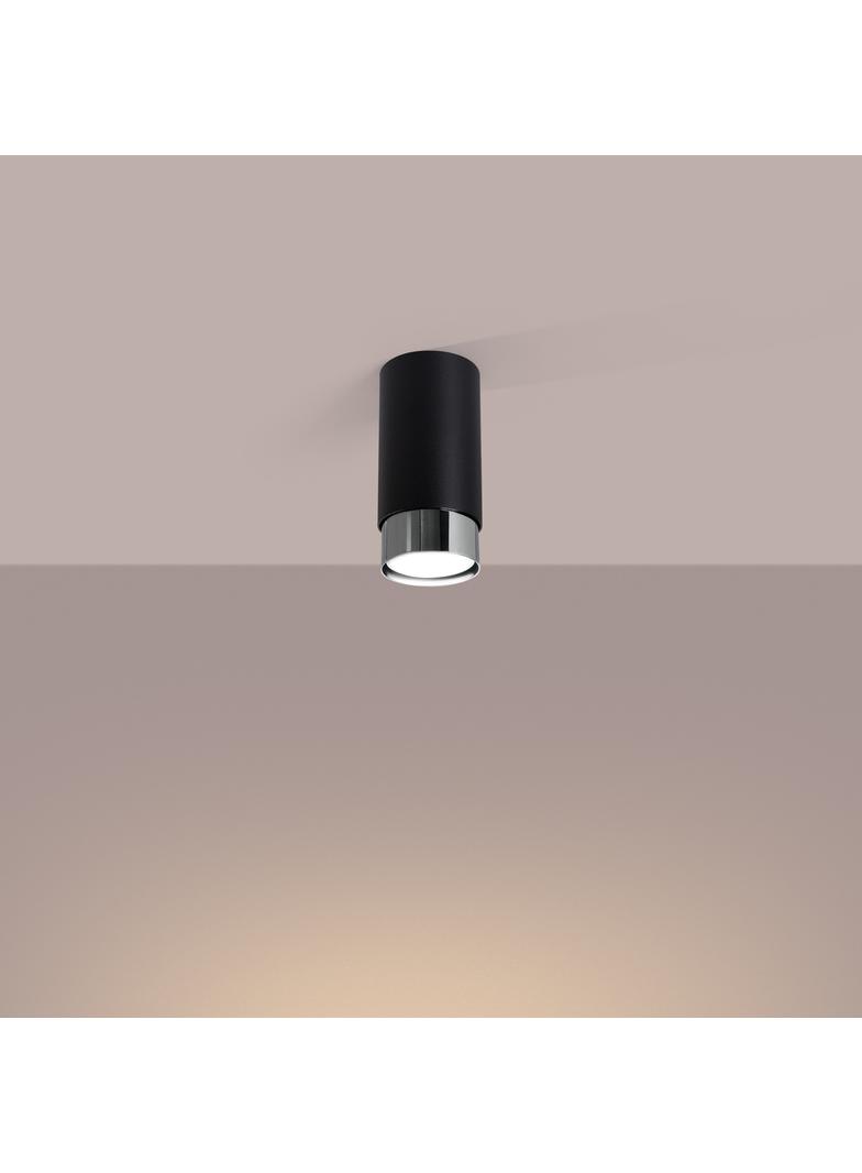 Sollux Plafon NERO 12,5 czarny/chrom SL.1408