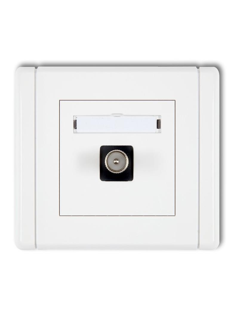 FLEXI Gniazdo antenowe pojedyncze TV biały