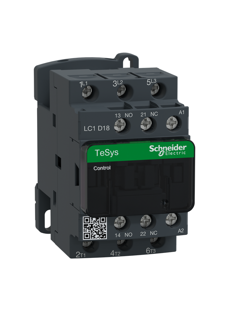 Stycznik mocy, TeSys Deca, I=18A [AC-3], cewka 230VAC, 50Hz, styk pom 1NO 1NC, zaciski skrzynkowe