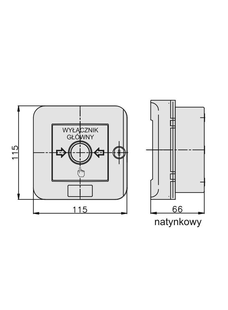 Wyłącznik alarmowy n/t WGZ-2s 921491 ELEKTROMET
