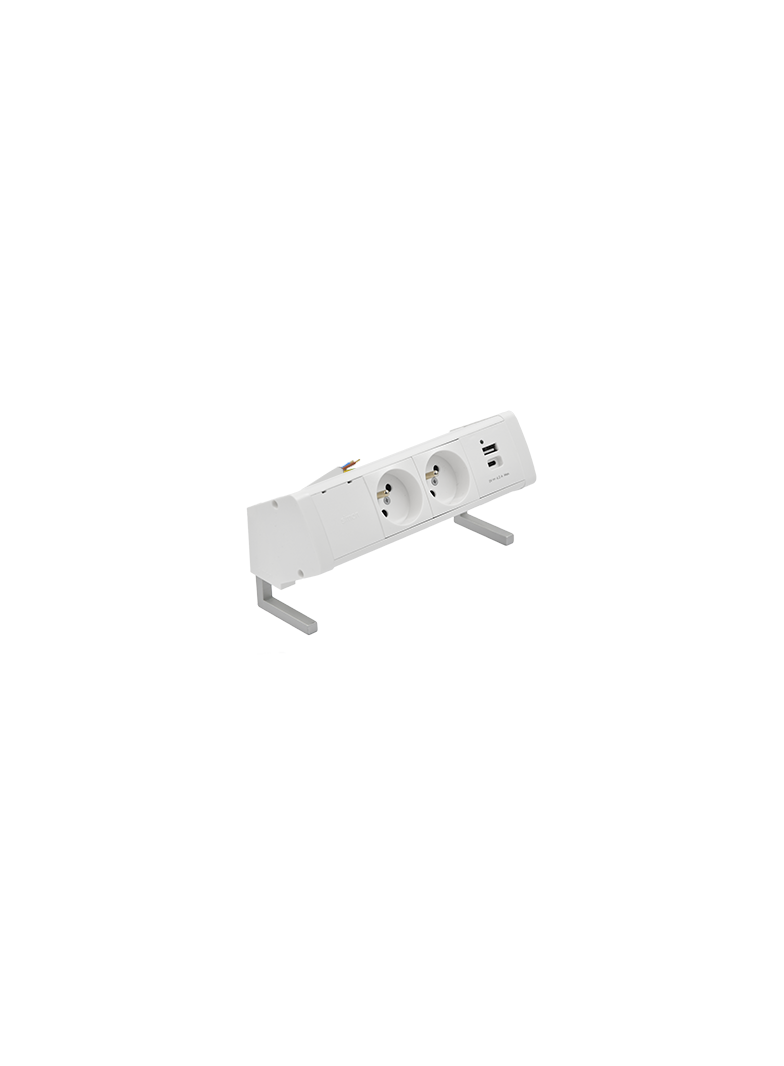 "Simon 480 TS48-430E20B00-33 Biurkowy zestaw gniazd 2 gn. typ E + ładowarka USB typ A+C
