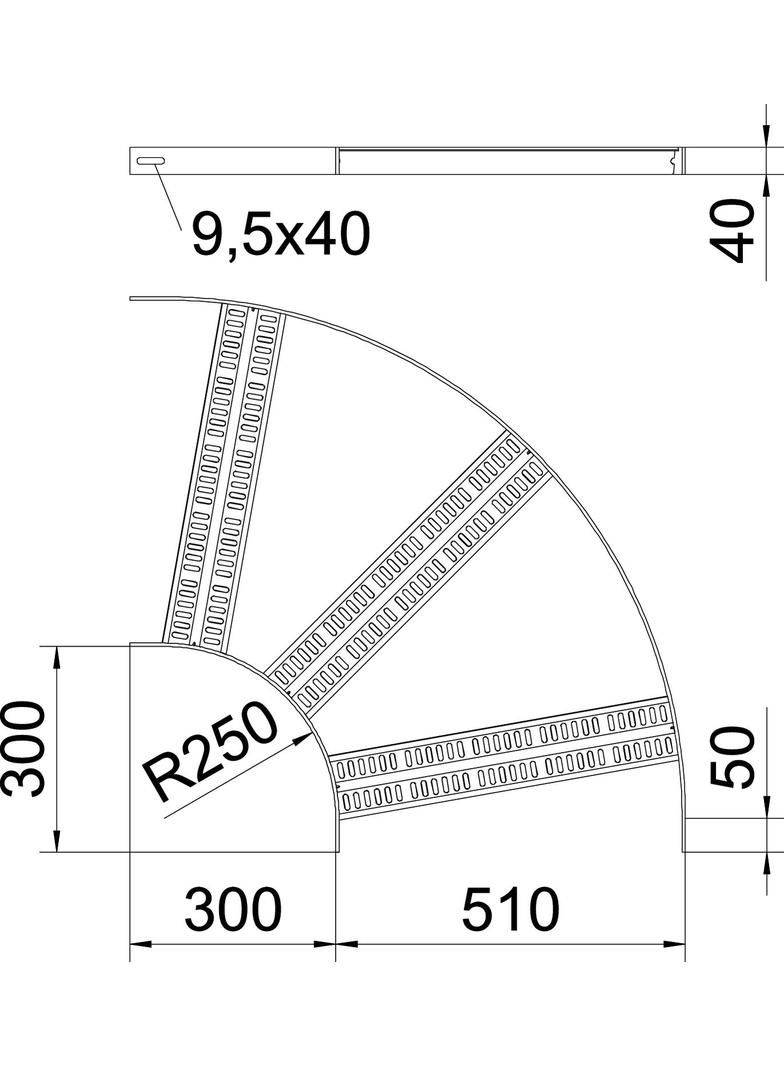 SLZB 90 500 A2 Łuk 90°