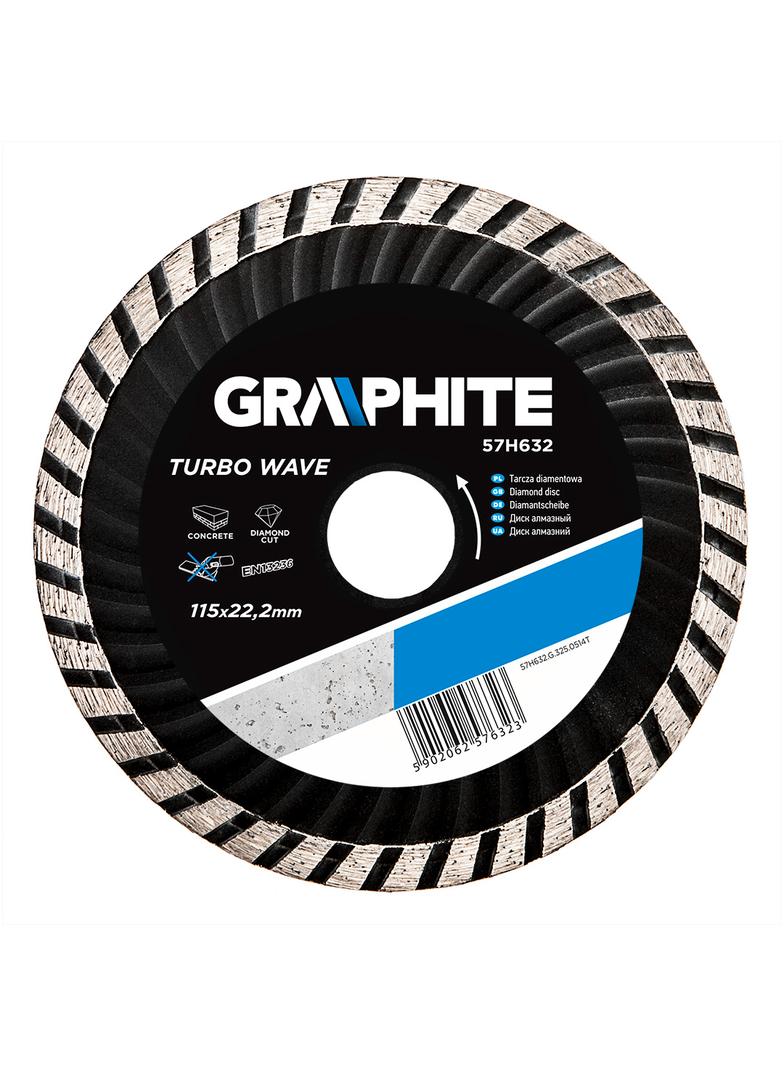 Tarcza diamentowa 115 x 22.2 mm, turbo wave