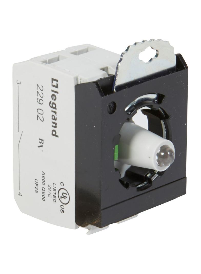 OSMOZ KORPUS KOMPLETNY, GŁÓWKA PODŚWIETLANA ZIELONA 24 V, 1Z + UCHWYT POTRÓJNY ZACISKI ŚRUBOWE, Legr