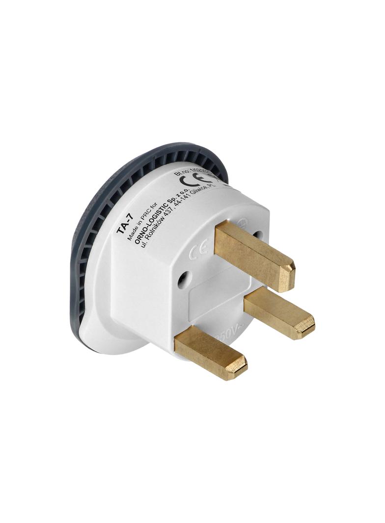 Adapter przejściówka angielska wtyczka PL EU na UK TA-7 ORNO