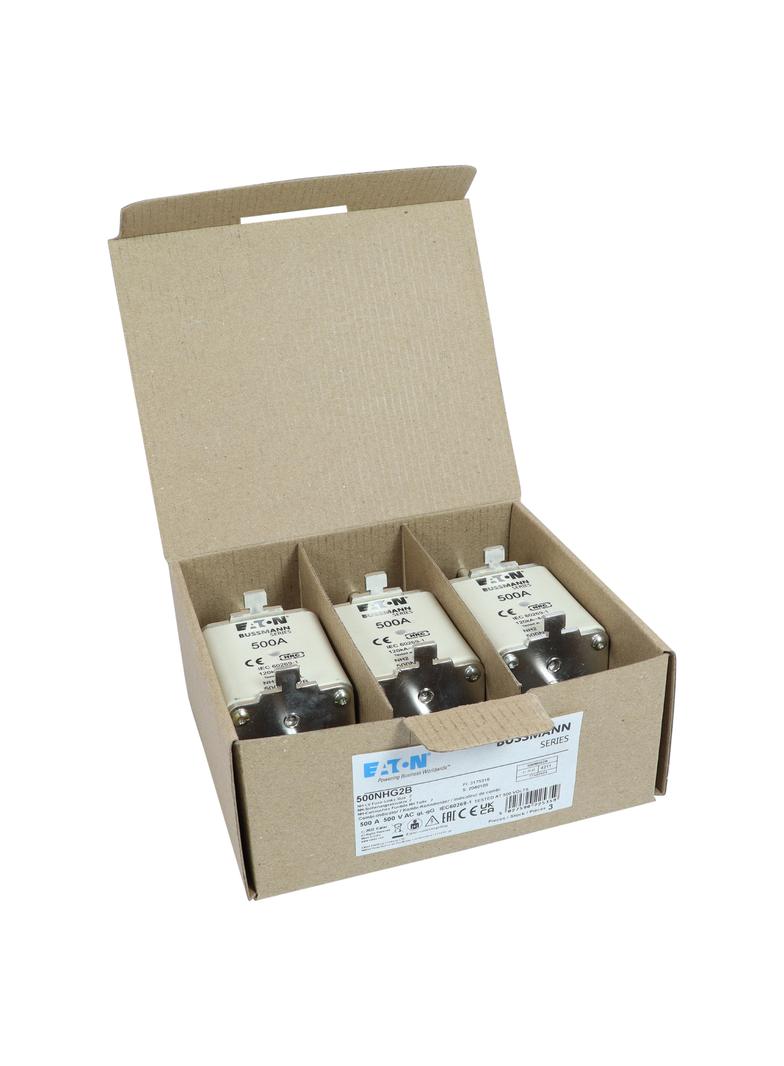 FUSE GG NH2C/P HICAP 500A500V Wkładka NH2 500A 500V GL/GG podwójny wskaźnik 500NHG2B EATON
