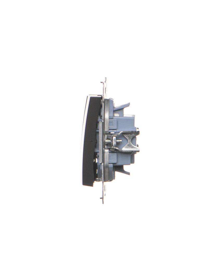 Simon 54 Przycisk potrójny 10A szybkozłączka czarny