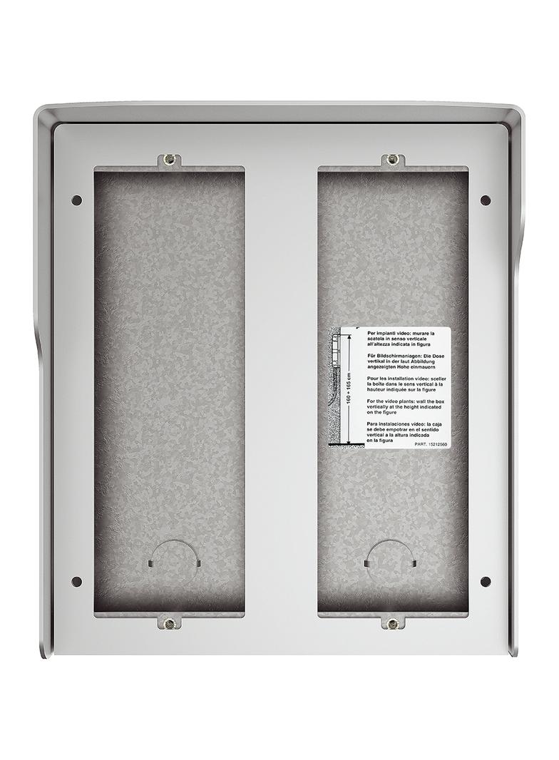 Obudowa natynkowa z daszkiem do paneli Sfera - 6 modułów - Aluminium, Bticino