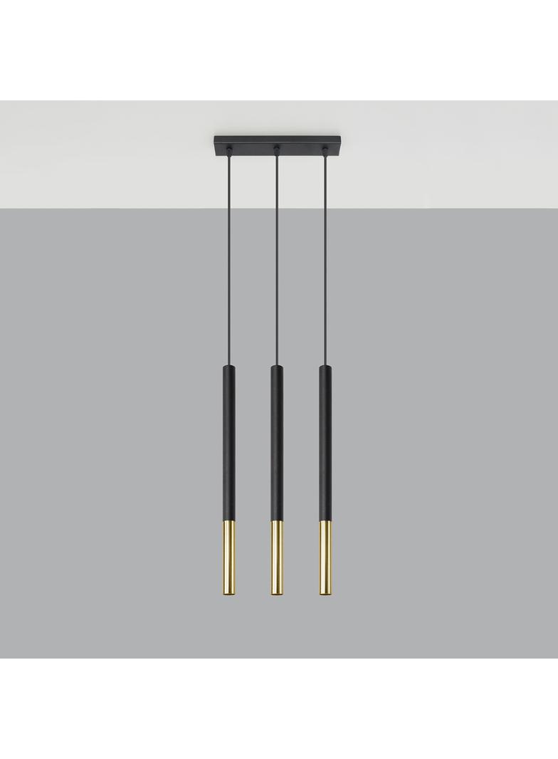 Lampa wisząca MOZAICA 3L czarny/złoto