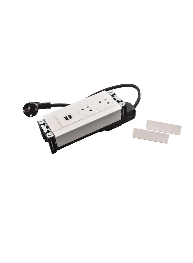 INCARA: MULTILINK - 2X2P+Z / USB A+C - 2,0 M-BIAŁY, Legrand