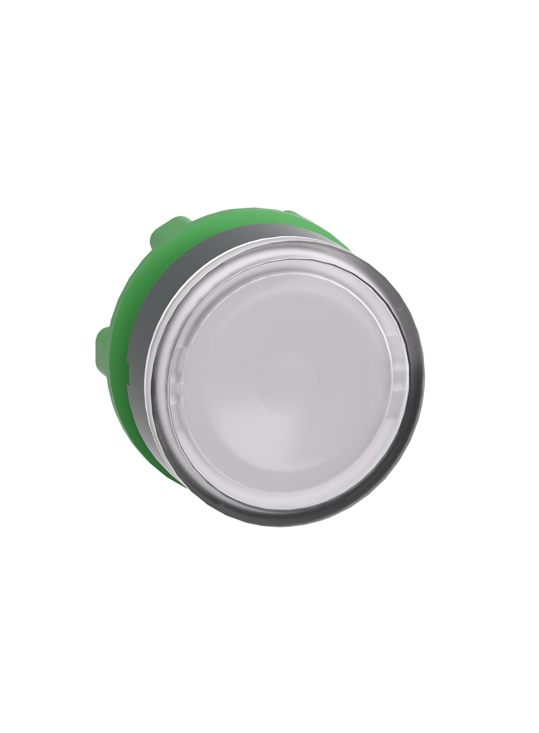 Harmony XB5 Główka przycisku płaskiego z samoczynnym powrotem, LED, biała plastikowa