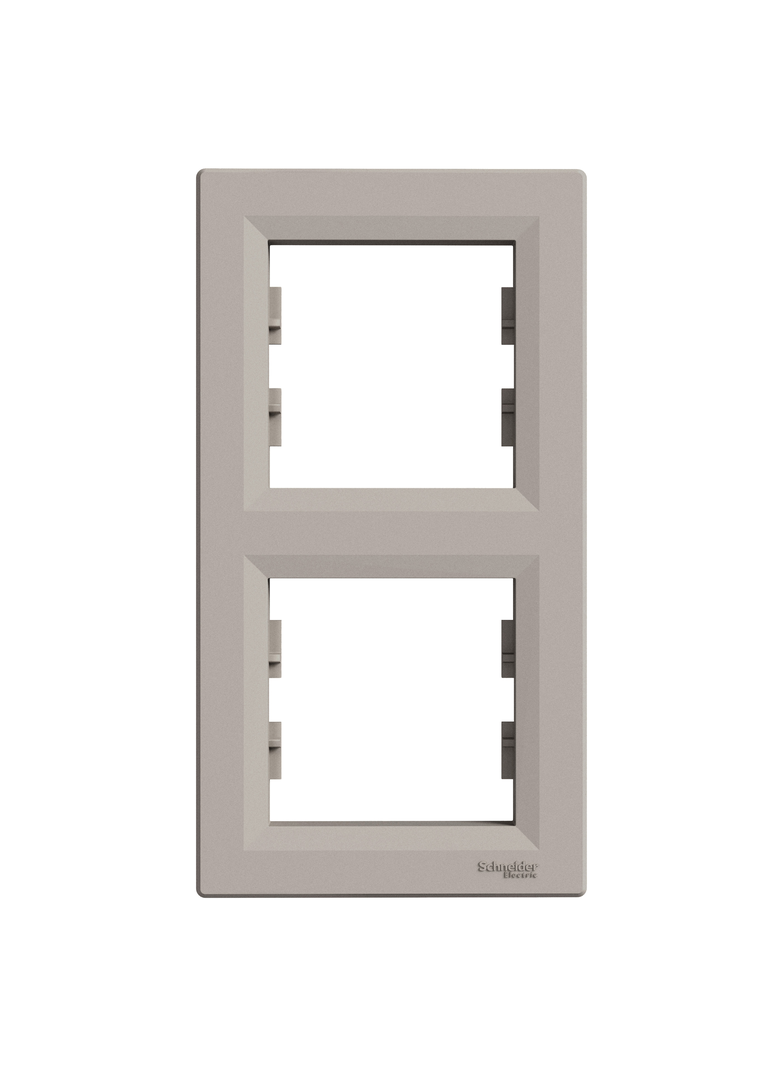 Asfora, ramka 2-krotna, pionowa, brąz