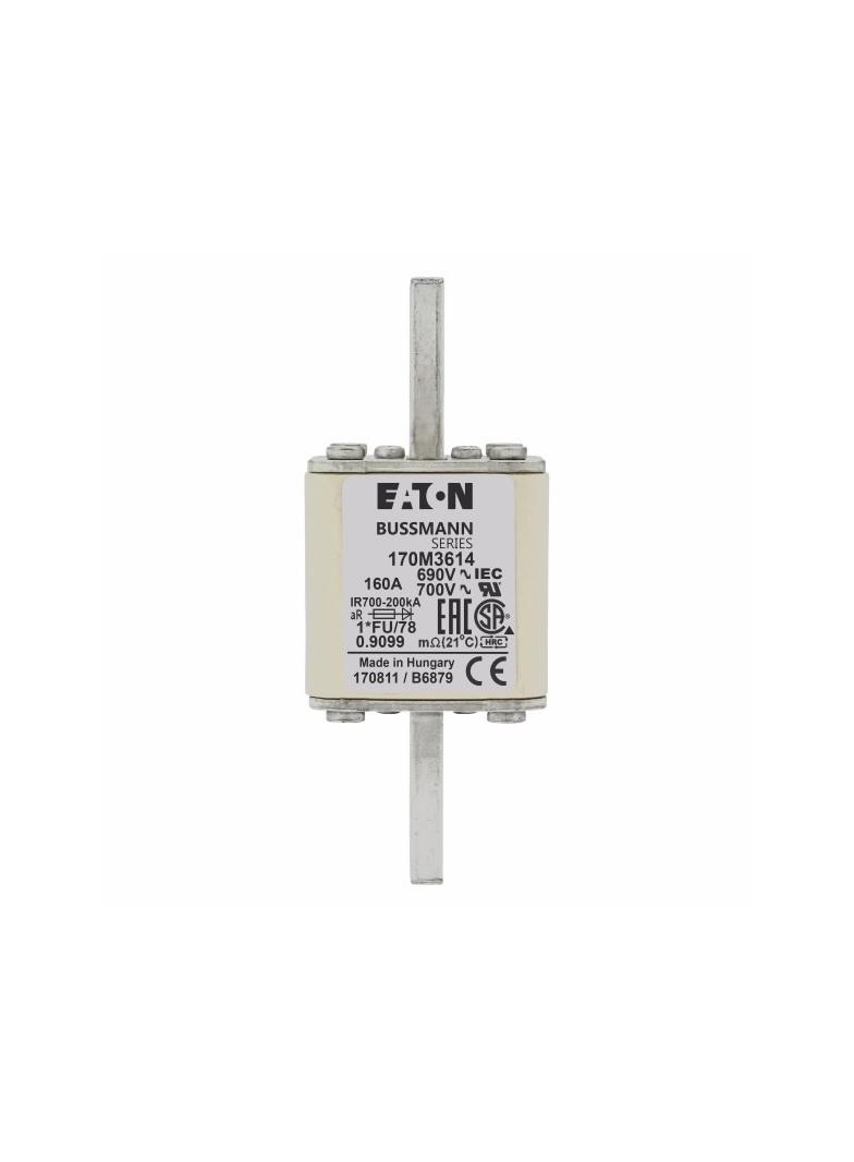 FUSE 160A 690V 1*FU/78 AR UC Wkładka szybka 160A AC 690V rozmiar 1 45x45x110 mm aR, 170M3614 EATON
