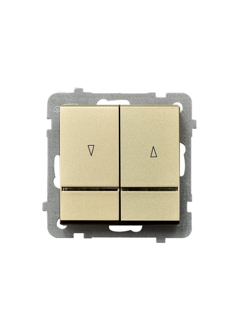 SONATA Łącznik żaluzjowy z podświetleniem niebieskim z blokadą mechaniczną - kolor szampański złoty