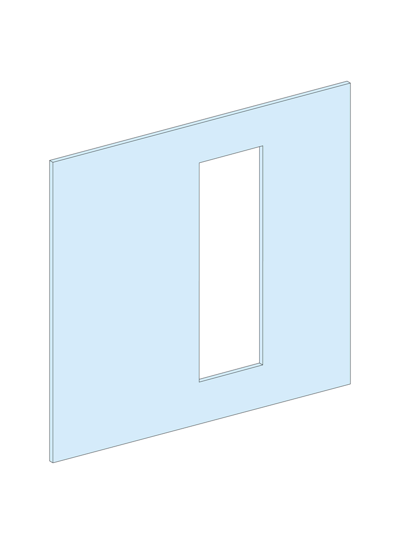 Rozdzielnice PrismaSet, płyta czołowa do mocowanego poziomo SZR dla NSX-INS630