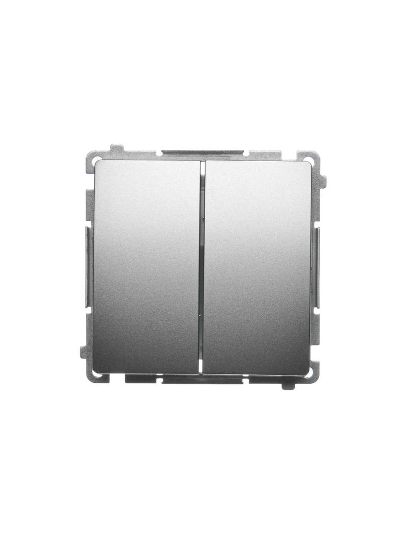 Simon Basic Łącznik świecznikowy z podświetleniem LED 10A 250V szybkozłączka satynowy BMW5L.01/29 KONTAKT