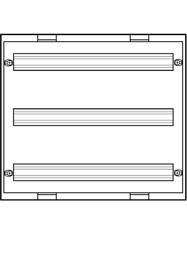 univers N Blok dla aparatów modułowych montowanych poziomo 3x24M 450x500mm UD32B3 HAGER