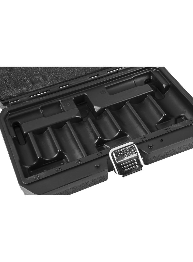 Nasadki udarowe 1/2", 10-24 mm, zestaw 10 szt., CrMo