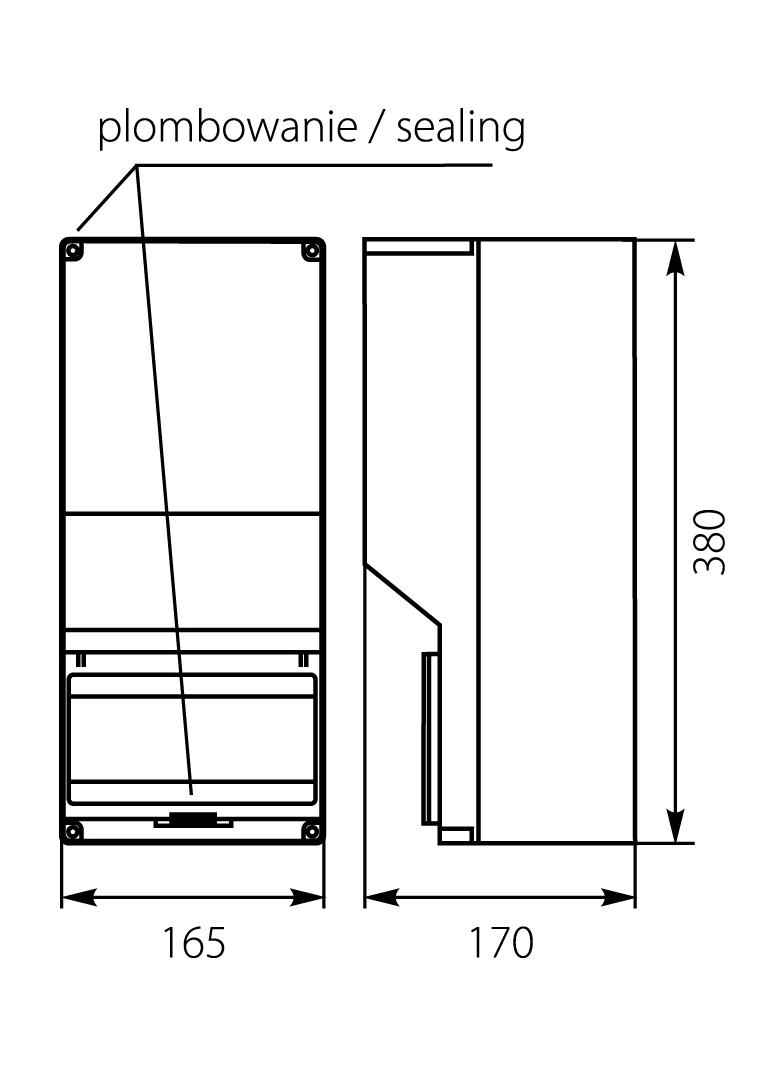 Obudowa zestawu pomiarowego-OZP1 38.03 OPATÓWEK