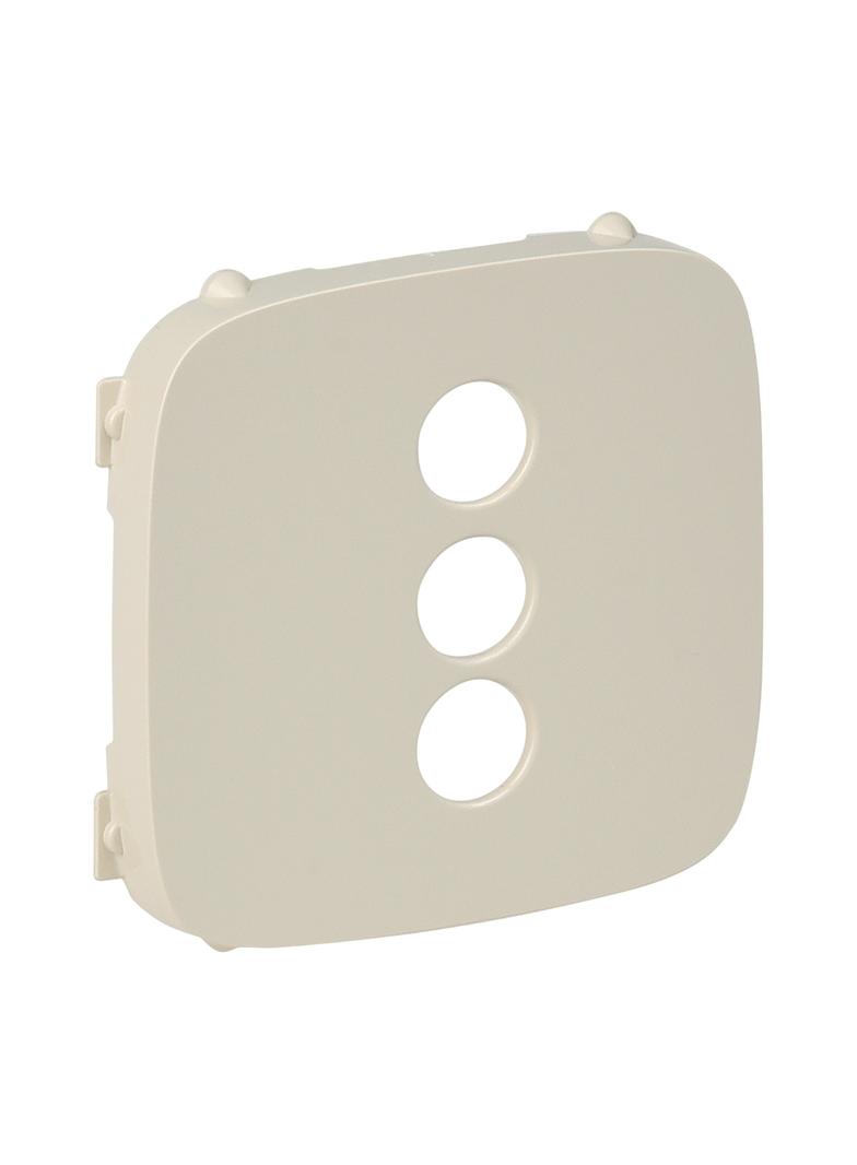 VALENA ALLURE - PLAKIETKA GNIAZDA 3xRCA KREMOWA, Legrand