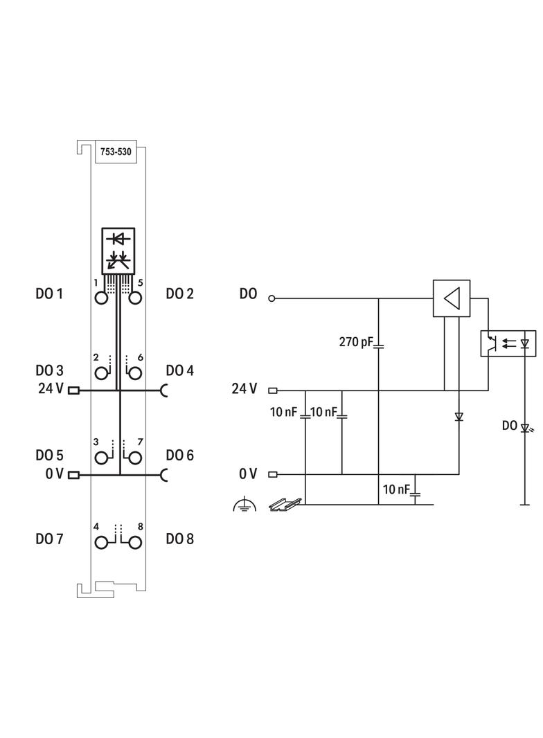 moduł 8DO 24V DC 0,5A