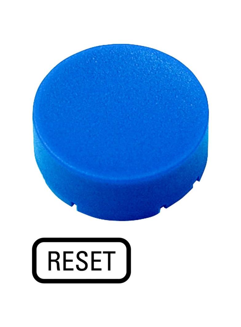 M22-XDH-B-GB14 Soczewka do przycisku wystającego 22mm płaska niebieska z opisem /RESET/ 218249 EATON