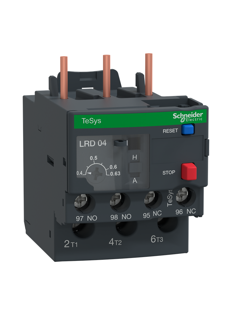 Przekaźnik przeciążeniowy cieplny, TeSys Deca, 0,4-0,63A, zaciski skrzynkowe