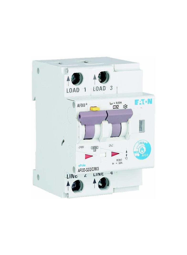 AFDD-32/2/C/003 Przeciwpożarowy detektor iskrzenia 10kA C32A 2P 30mA typ AC 187233 EATON