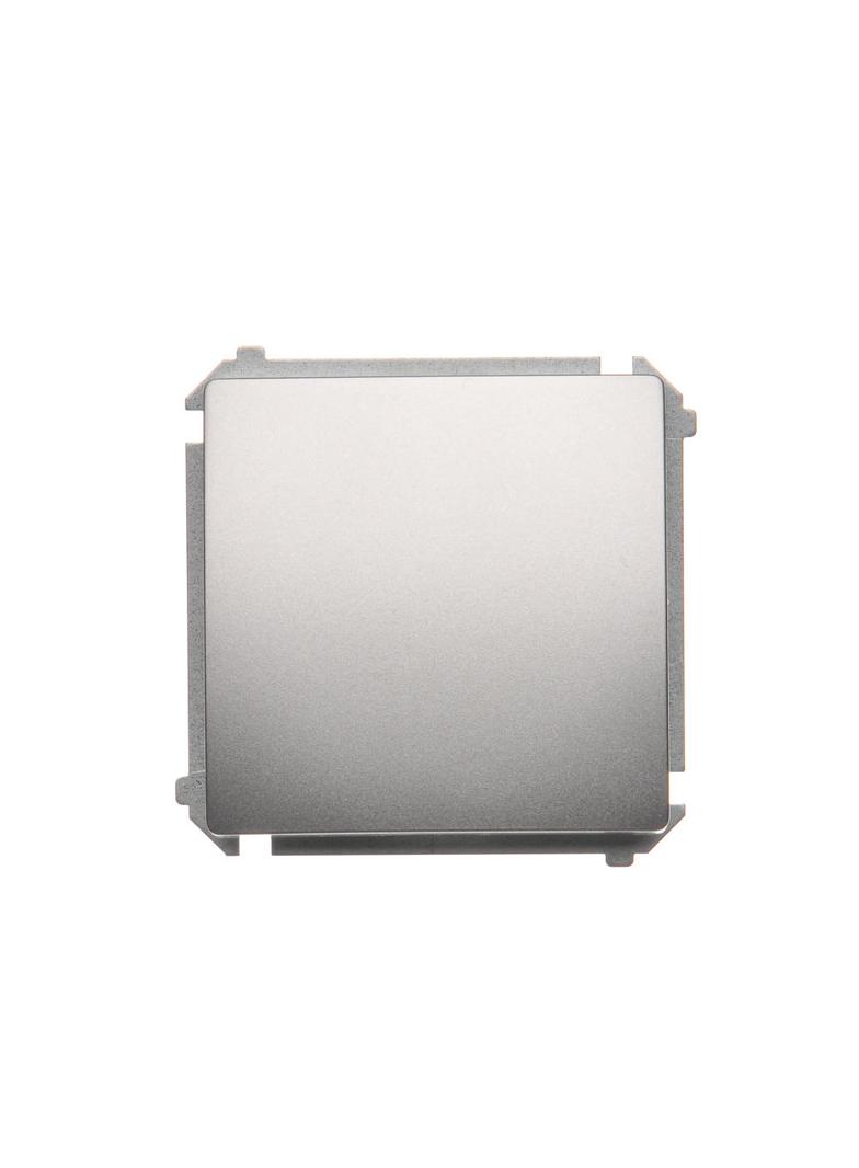 Simon Basic Przycisk pojedynczy rozwierny bez piktogramu 10A z. śrub. srebrny mat