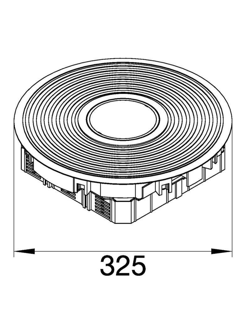 tehalit.VE-EE Podł rowkowy punkt zasilania tubus R12 puszka podł czarny aluminium VANR12019005 HAGER