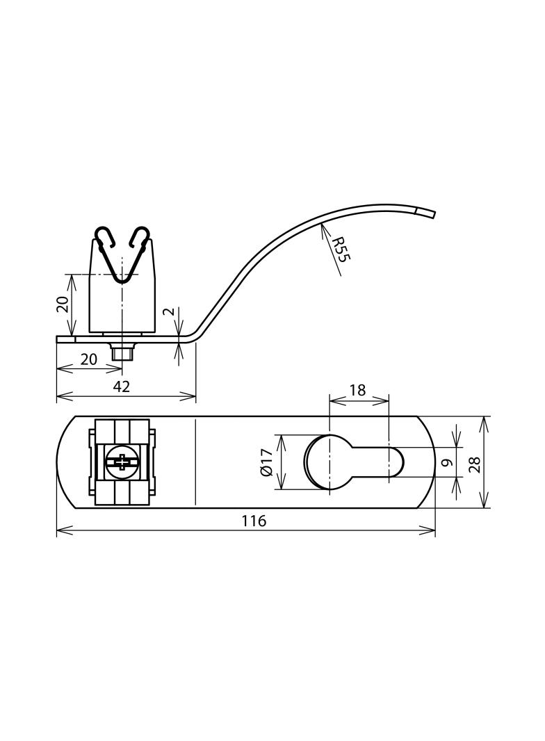 Wspornik dachowy z DEHNgrip, St/tZn
