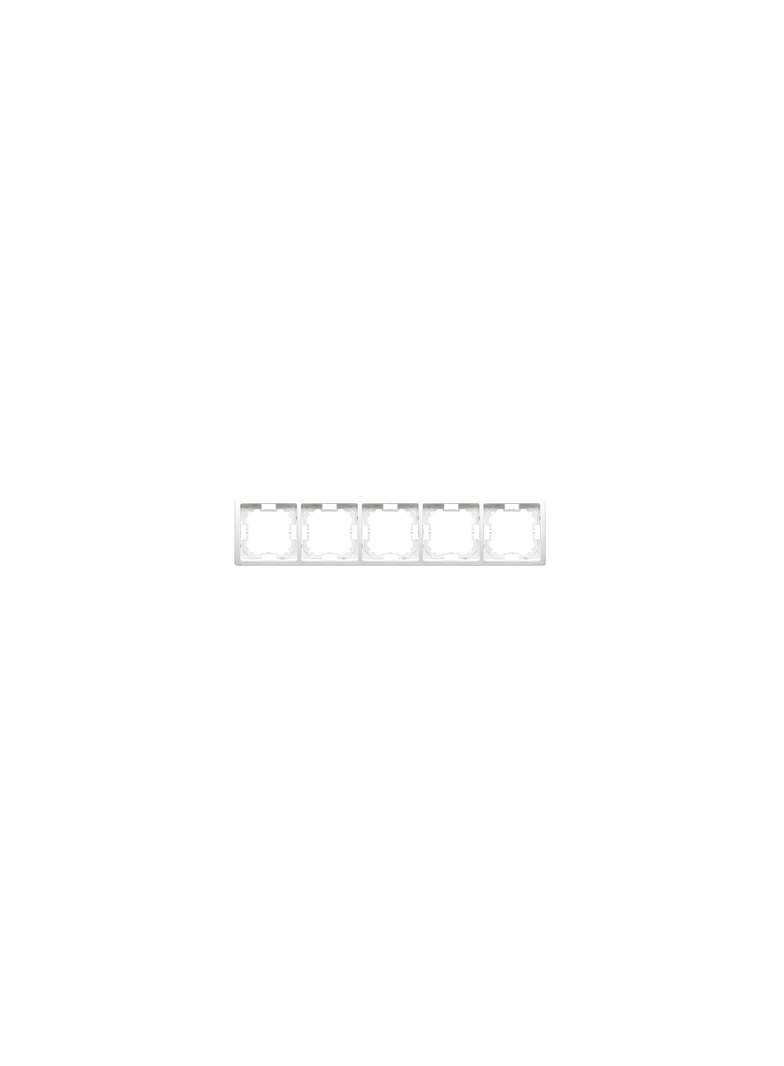 Simon Basic Standard Ramka 5-krotna – uniwersalna poziom i pion biały BMR5/11 KONTAKT