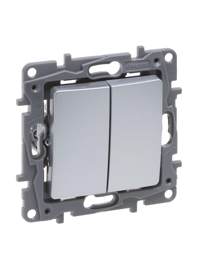 Niloe Selection - Łącznik Schodowy Podwójny 10 Ax Aluminium 762102 LEGRAND