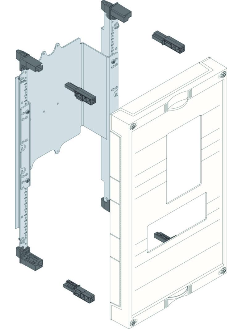 univers N 450x250mm podzespół dla wyłącznika mocy H3+ P250 +FI +napęd silnikowy UK31LH1FM HAGER