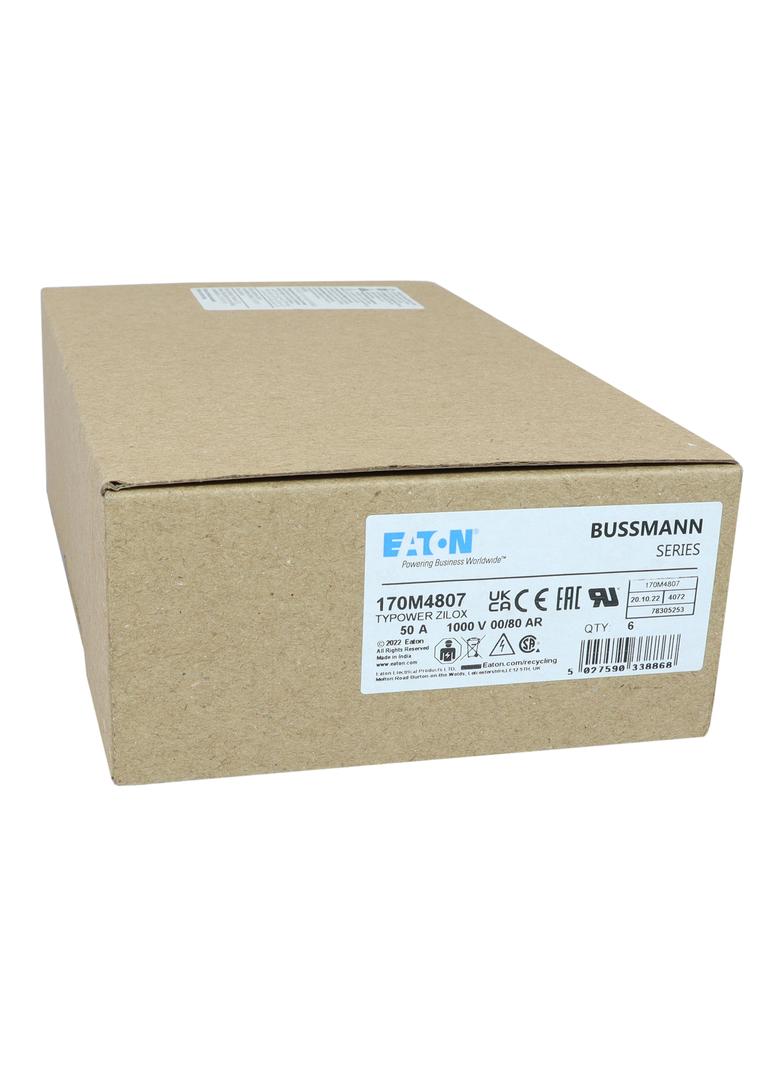 50A 1000V 00/80 aR INDICATOR FUSE Wkładka szybka 50A AC 1000V rozmiar 00 30x47x98 mm aR DIN 170M4807