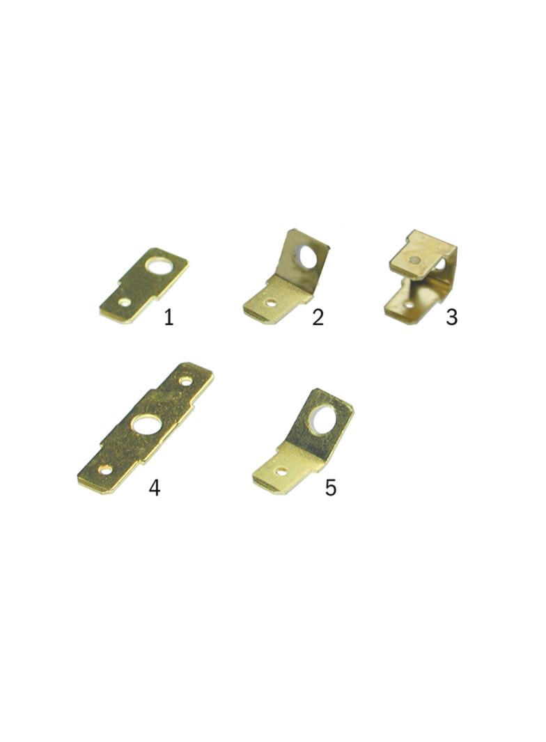 Wtyk płaski kształt 3 mosiądz