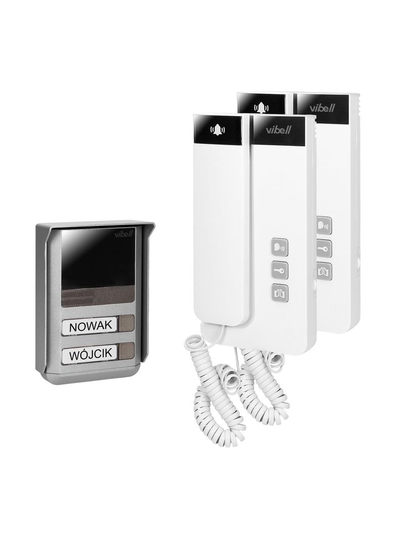 Zestaw domofonowy 2-rodzinny 2-żyłowy natynkowy SALEM MULTI OR-DOM-SL-924 ORNO