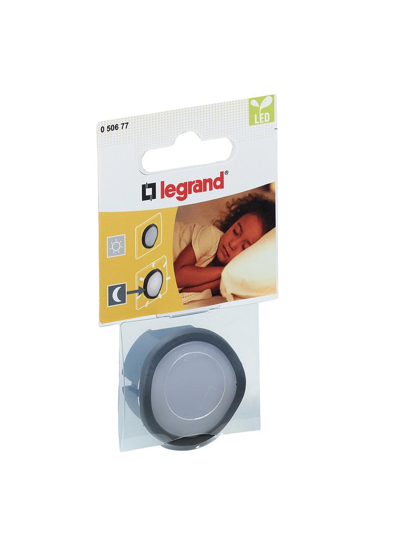 LAMPKA LED Z REGULACJĄ DO GNIAZD 2P+Z - CZARNA, Legrand