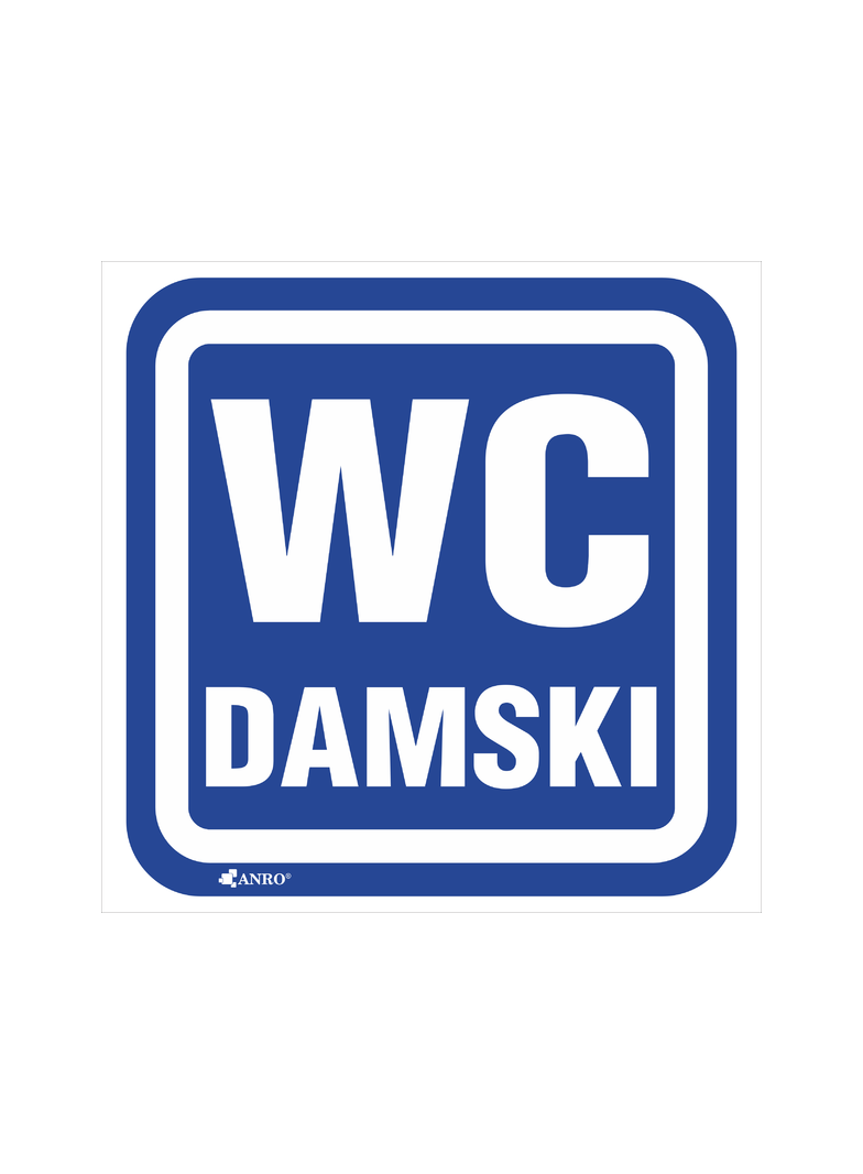 OZNACZENIE WC DAMSKI 100X100  FOLIA SAMOPRZYLEPNA