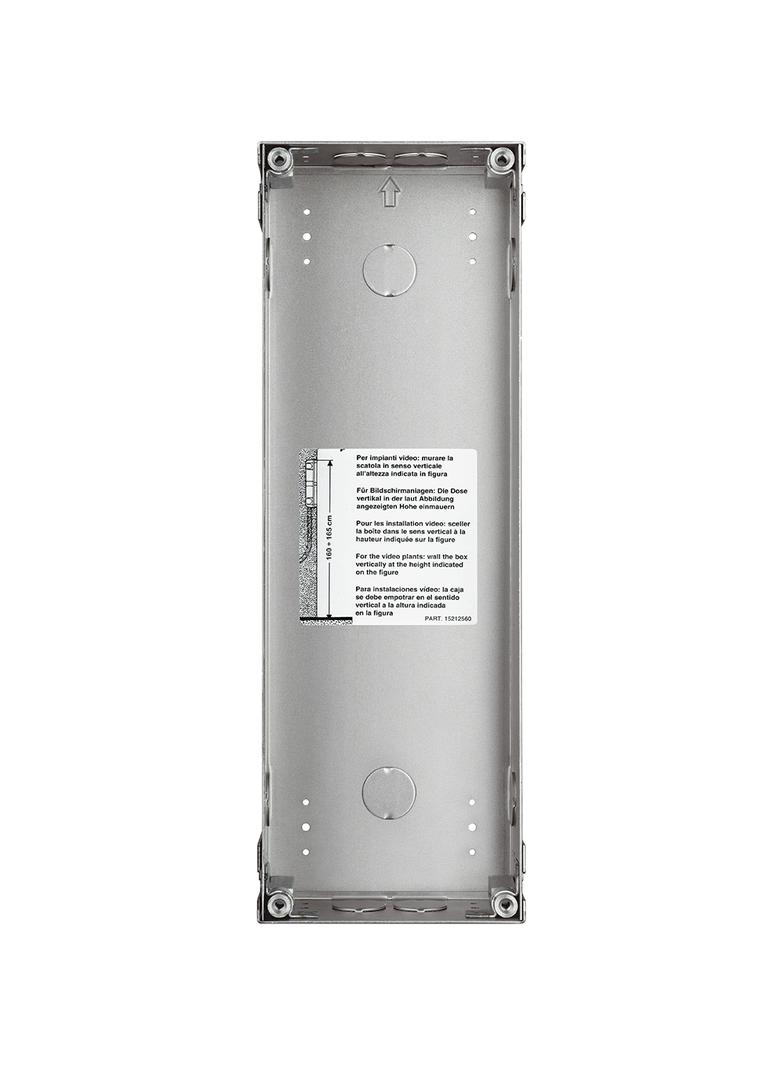 PUSZKA PODTYNKOWA STALOWA DO PANELI SFERA - 3 MODUŁY, Bticino