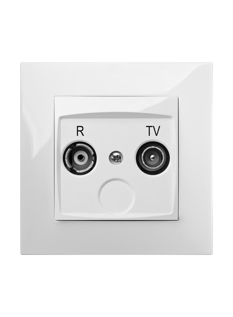 CARLA gniazdo R-TV końcowe   białe
