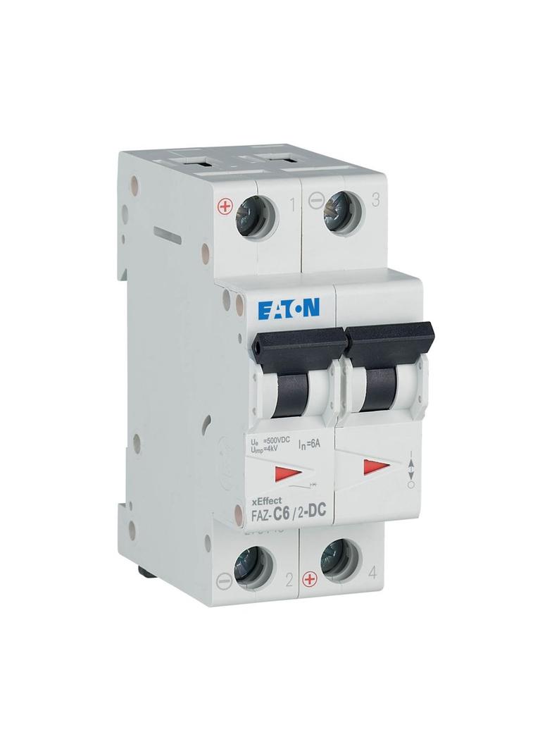 FAZ-C6/2-DC Wyłącznik nadprądowy 10kA DC C6A 2P 279137 EATON
